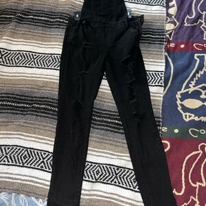Dollhouse Black Denim Overalls